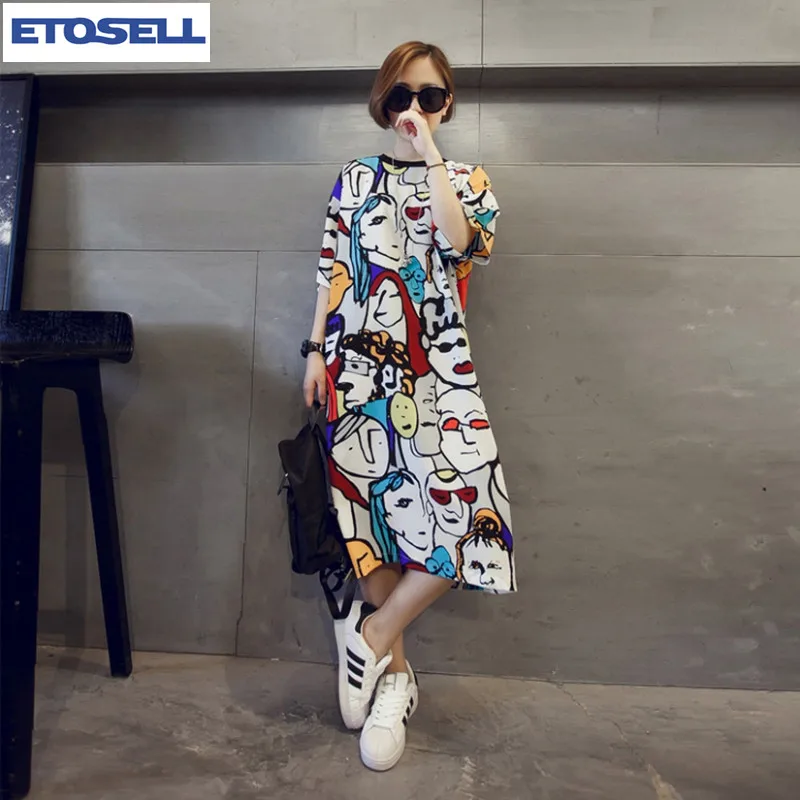 

New Arrival Vintage Women Summer Sexy Casual Loose Boho Dress Evening Party Night Club Beach Dresses Short Sundress M-XXL