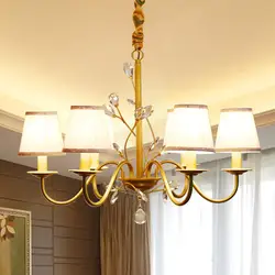 Американский Стиль современный Утюг Nordic ретро ткань подвесной светильник Освещение в гостиную
