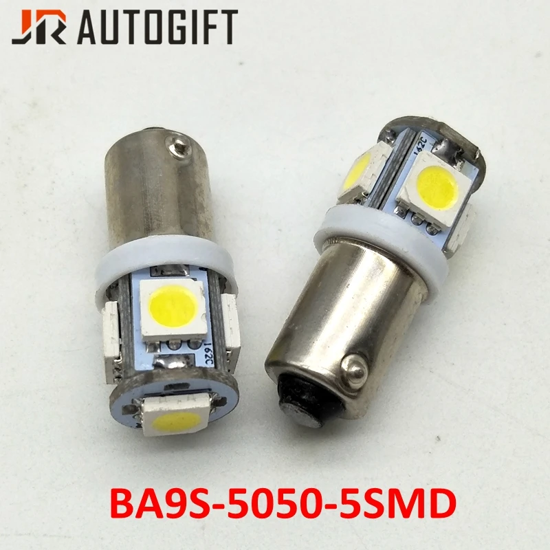 10 шт 12 V 24 V BA9S 5050 5 SMD СВЕТОДИОДНЫЙ BA9S T11 T4W H6W 233 автомобильная лампа для peugeot 2008 203 Внутреннее освещение 5050 5SMD приборной панели