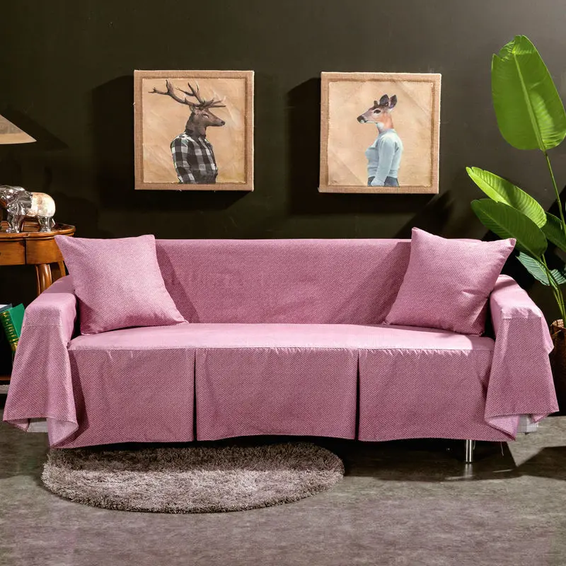 Серый однотонный диван полотенце Набор чехлов для дивана эластичные Чехлы для кресел чехлы для диванов для гостиной Домашние животные кушетка Loveseat 1 шт - Цвет: Color 4