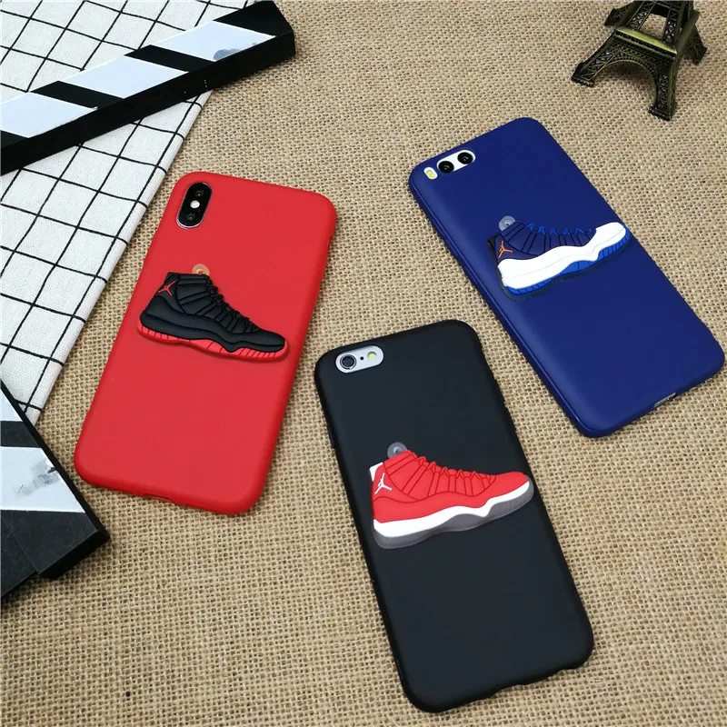 3D AIR Jordan 11 Sports Shoes phone cover case for iPhone X XS XR MAX 8