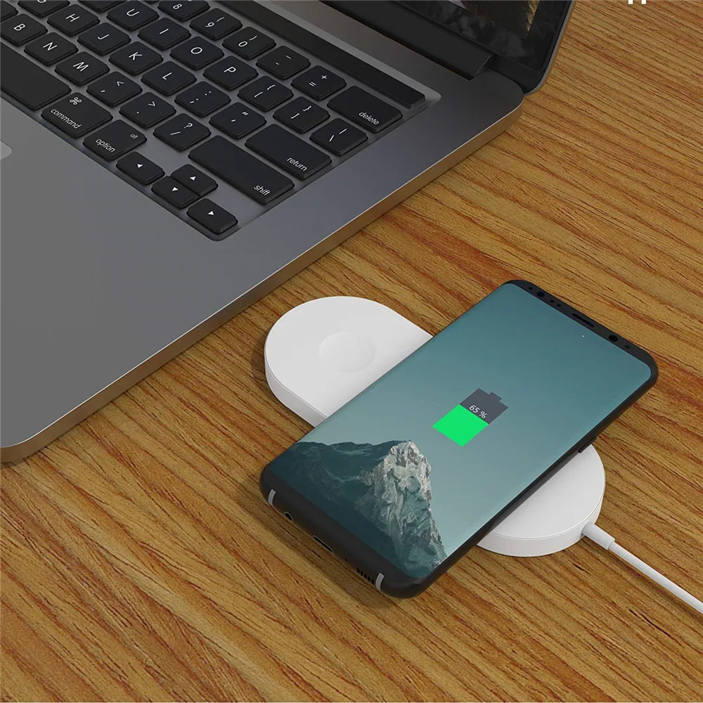 Беспроводной Зарядное устройство для iPhone X 8 plus для samsung Примечание 8 S9 S8 плюс мобильный телефон Беспроводной зарядки Зарядное устройство