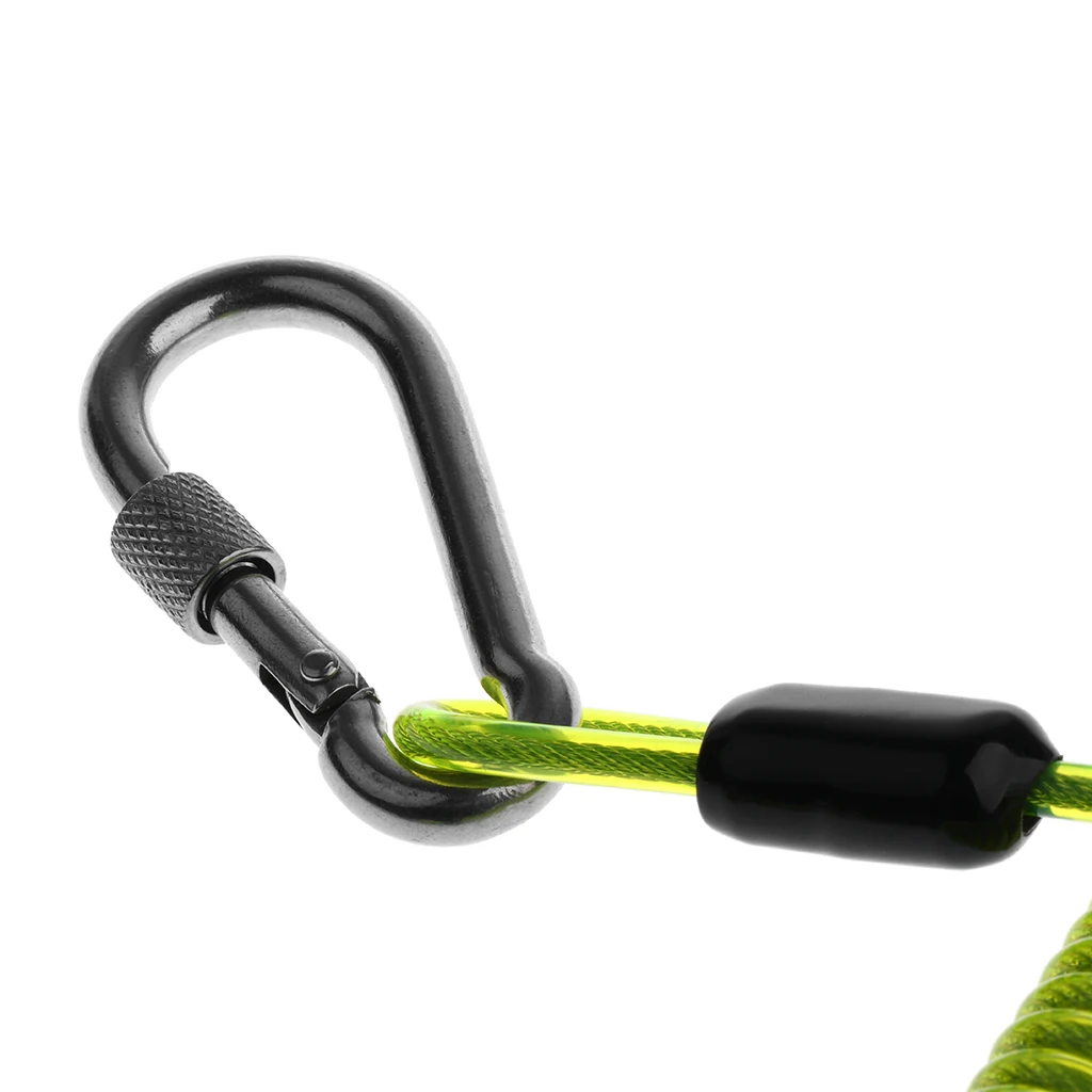 Scuba Diving Dive 10cm Spiral Spring Coil Snap Clip Lanyard Safety Emergency Gear for Outdoor Climbing Underwater Photography