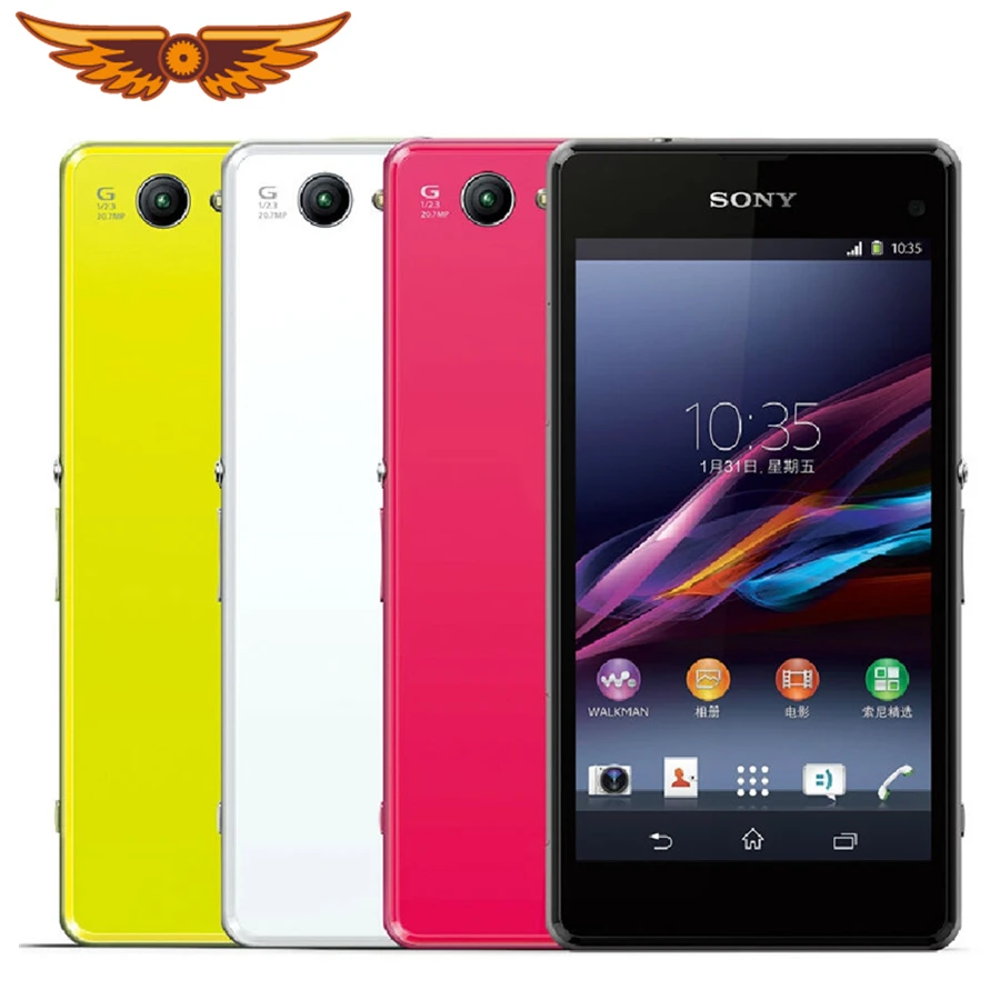 Сотовый телефон sony Xperia Z1 Compact D5503, 3G/4G, Android, четырехъядерный процессор, 2 Гб ОЗУ, экран 4,3 дюйма, 20,7 Мп, камера, wifi, gps, 16 Гб памяти