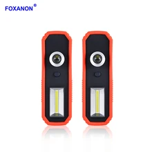Foxanon свет работы перезаряжаемые УДАРА светодиодный фонарик Магнитная переносной Spotlight охотничий фонарь крюк лампы для Открытый Отдых