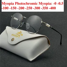 Модные трендовые Оптические солнцезащитные очки для близорукости, солнечные фотохромные готовые оптические очки, очки для близорукости по рецепту, оправа с коробкой NX