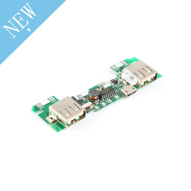 

USB 5V 2A Mobile Power Bank Charger Module Lithium Li-ion 18650 Battery Charging Board LED Indicator New Version