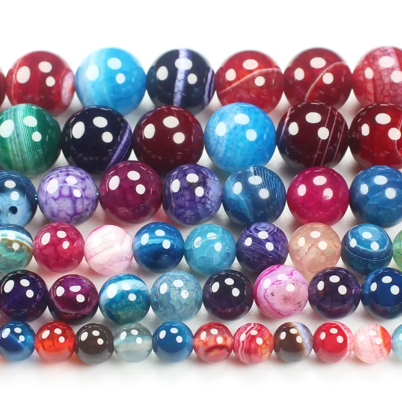 

Natural Crackle Multicolor Stripe Agates 6-12mm Round Beads 15inch ,Wholesale For DIY Jewellery Free Shipping !