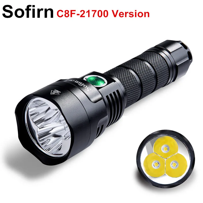 Sofirn Новый C8F 21700 версия мощный светодиодный фонарик тройной отражатели Cree XPL 3500lm супер яркий с 4 групп Ramping