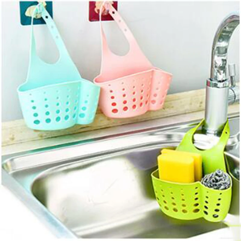 

Portable Basket Home Kitchen Hanging Drain Basket Bag Bath Storage Tools Sink Holder Kitchen Accessory vaciar cesta