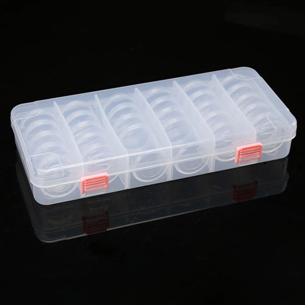 

Glitter Storage Box Eco-friendly Round Multifunctional Nail Art Toe Plastic Organizer Removable Empty Container Transparent Case