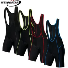 Для мужчин велосипедный нагрудник короткие штаны летние велосипедные шорты для верховой езды MTB велосипед 3D велосипедные шорты с подкладкой Coolmax гелевая нагрудник шорты черный