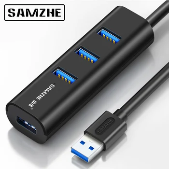 

SAMZHE Super Speed USB 3.0 HUB 4-Port Portable Hub Desktop USB Extension for iMac, MacBook, MacBook Air, Mac Mini, or PC