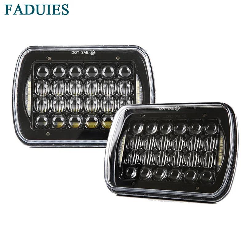 FADUIES DOT утвержден 5 &quotх 7&quot 6x7 &quotчерный проектор светодиодный фар для Jeep Cherokee XJ H6054