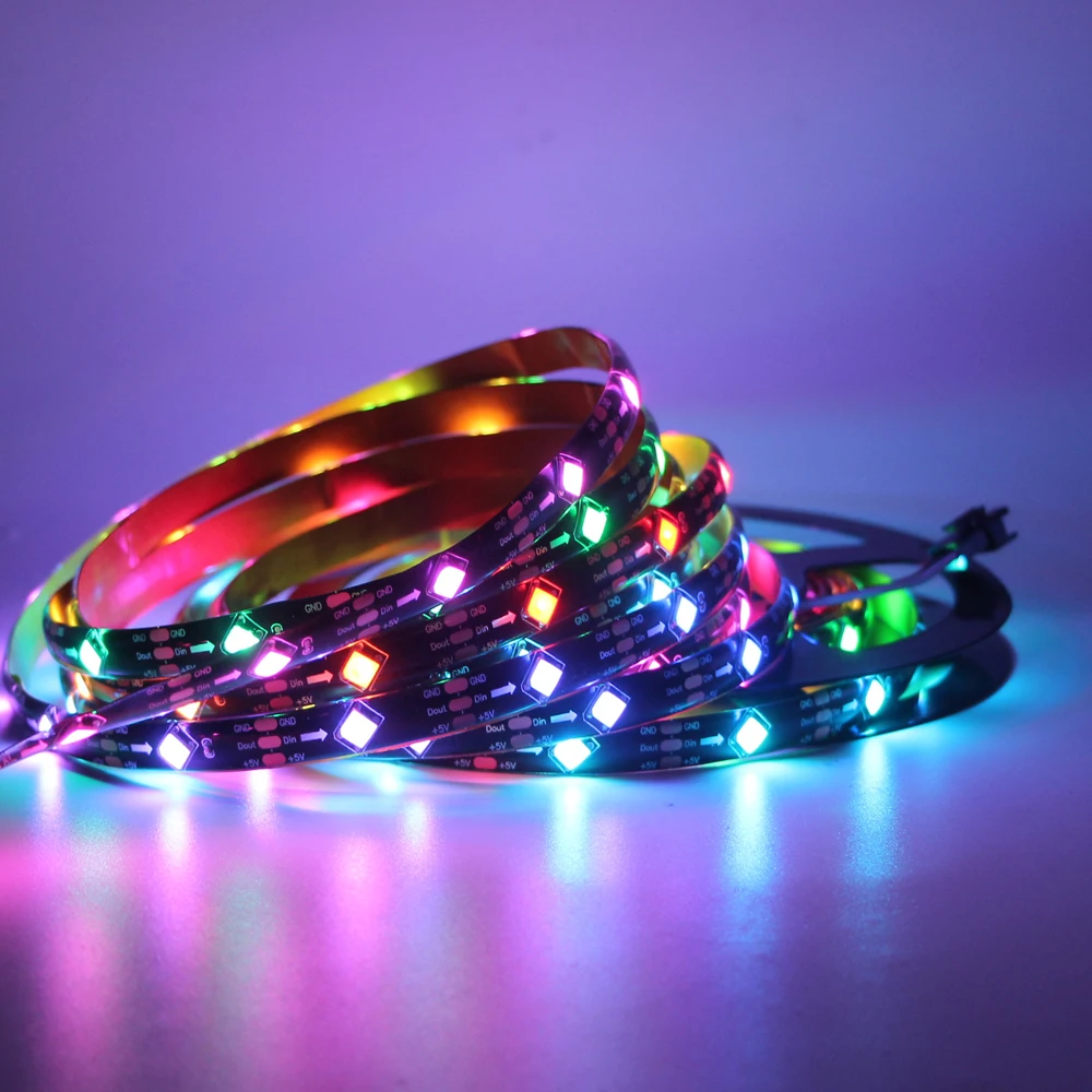 

5m LED Strip light WS2812B ws2812 bendable Programmable Individual Addressable RGB 5050 SMD waterproof Dream Color tape lamp