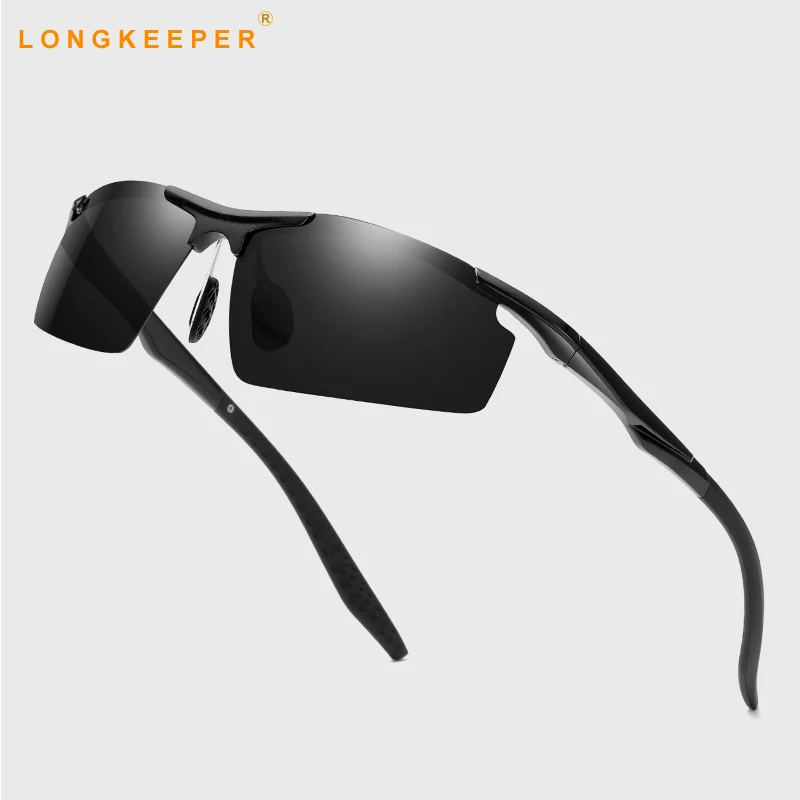 

Classic Polarzed Yellow Lens Sunglasses Men Women Male Driving Golf Rimless Ultralight Frame Sun Glasses UV400 Gafas De Sol