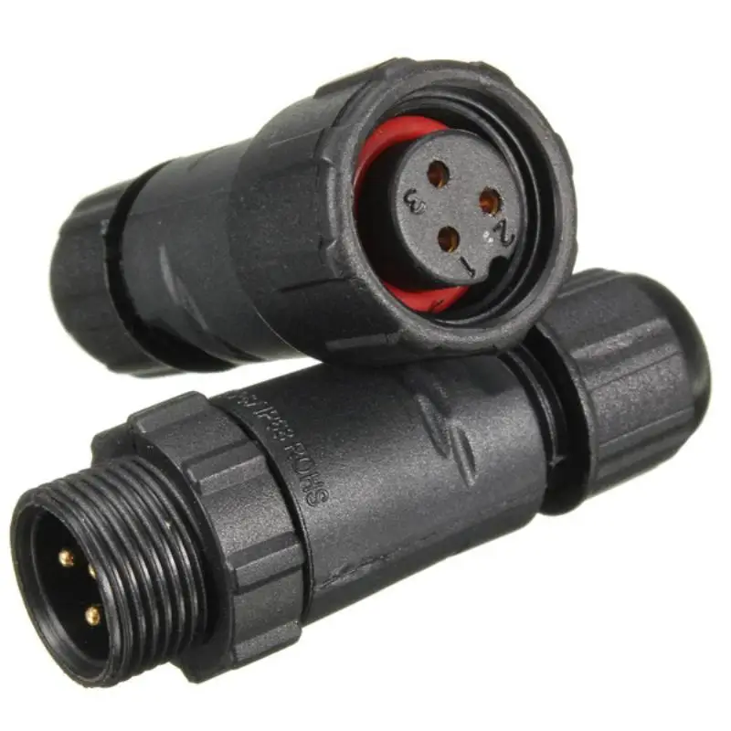 3/4/5/6Pins Assembled IP68 Waterproof Soldering Connector Plug Socket For Industries Accessories