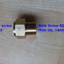 Женский и мужской шланг для мойки автомобиля адаптер, один конец гнездо M22* 1,5 мм, другой конец штекер M22* 1,5 диаметр отверстия 14 мм