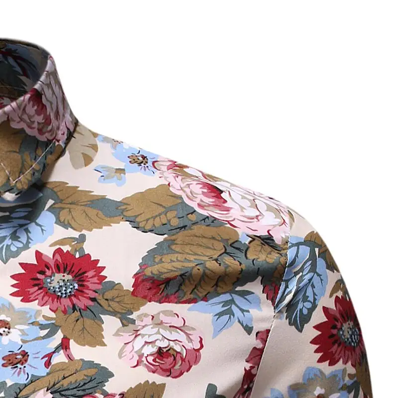 Гавайская рубашка для мужчин, модная Повседневная блуза с цветочным принтом, мужские вечерние рубашки, мужские цветочные рубашки с коротким рукавом