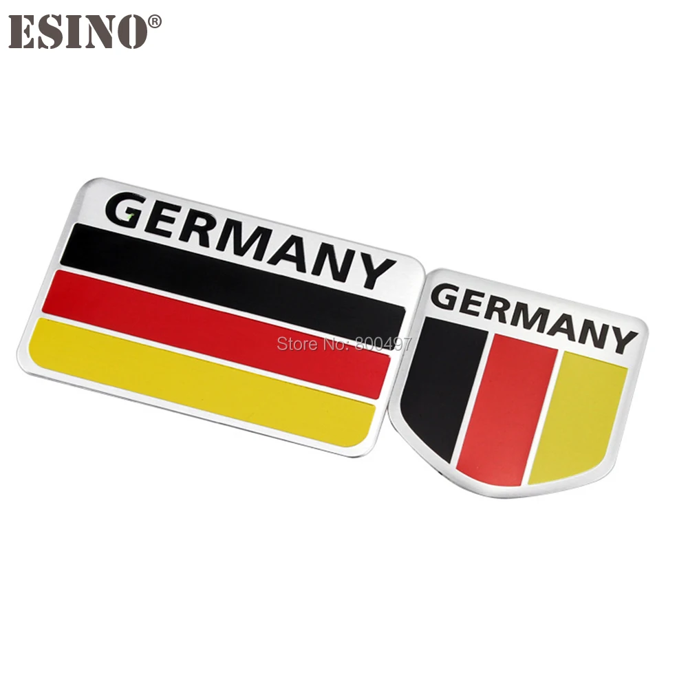 Car Styling New Design Germany National Flag Set 3D Metal Chrome Aluminium Alloy Emblem Badge Sticker Decal Auto Accessory | Автомобили и