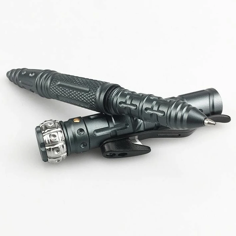 Портативный многофункциональный инструмент, тактическая ручка, Вольфрамовая сталь, светодиодный фонарик, для самозащиты, стекло, сломанная ручка, для спорта на открытом воздухе, набор для выживания DZB014