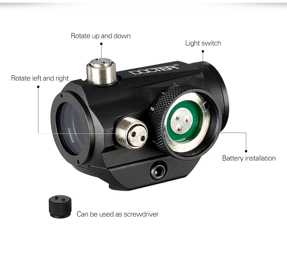 Мини 1X24 Rifescope прицел с подсветкой снайперский красный зеленый точечный прицел с быстрым выпуском красный точечный прицел 20 мм Рали крепление Охота