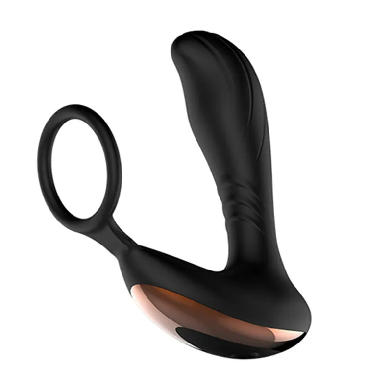 Silicone Male Prostate Massage with Ring Anal Vibrator Butt Plug USB Rechargeable Adult Toy Climax Fantasy Sex Machine A1-1-63 | Красота и