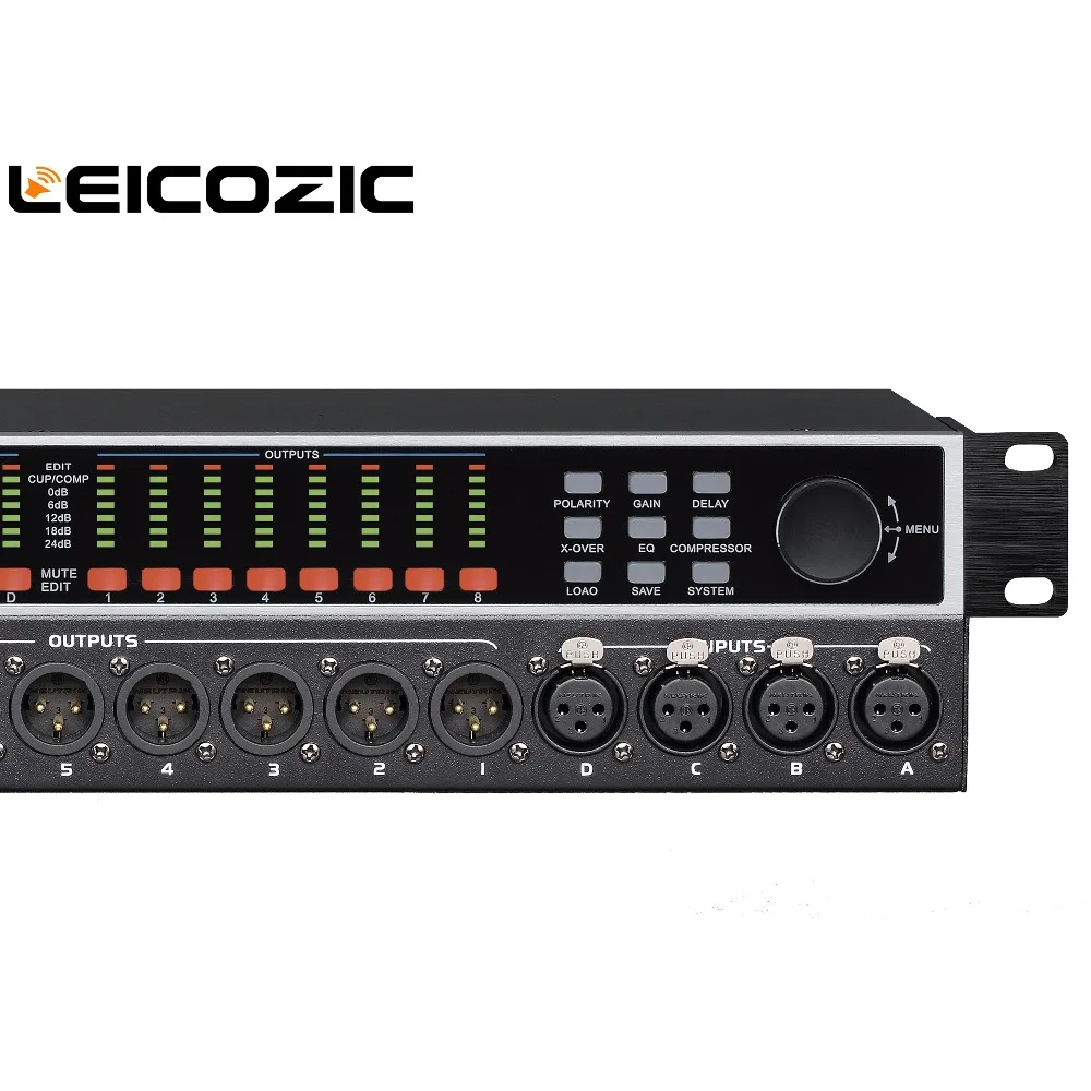 Leicozic DANT4.8 dsp аудио процессор 4in8out громкоговоритель управление processador de аудио цифровые процессоры RS232, RS485 AC220V
