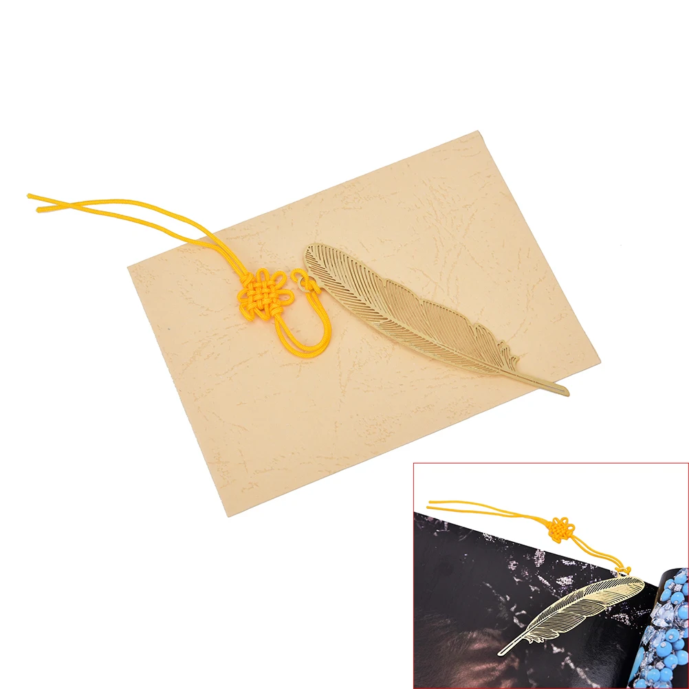 Feather Shape Metal Bookmarks For Books Office School Cute Stationery Items Office Supplies Material Cute Book Mark