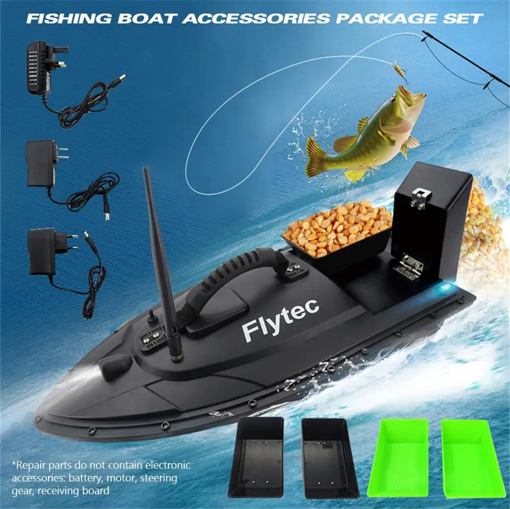 Fishing Equipment Accessory Tool 500 Meters Intelligent Smart RC Bait Boat Toy Double Warehouse Bait Fishing Package Repair