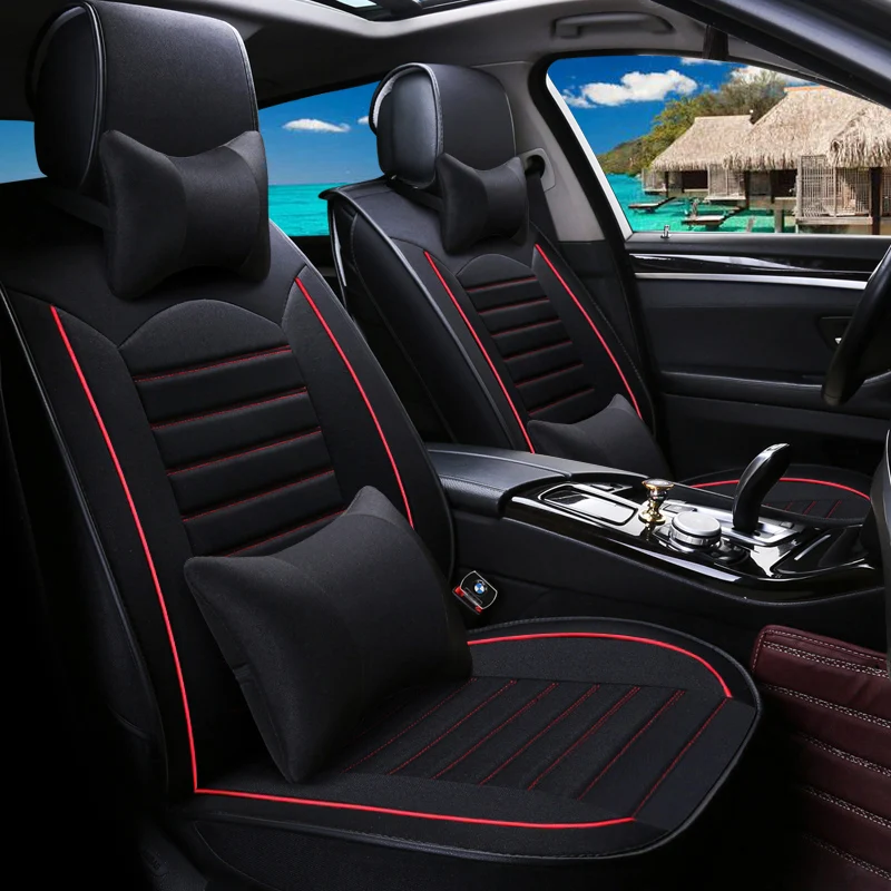 

WLMWL Universal Leather Car seat cover for Ford all models focus fiesta ranger kuga mondeo fusion explorer s-max car styling
