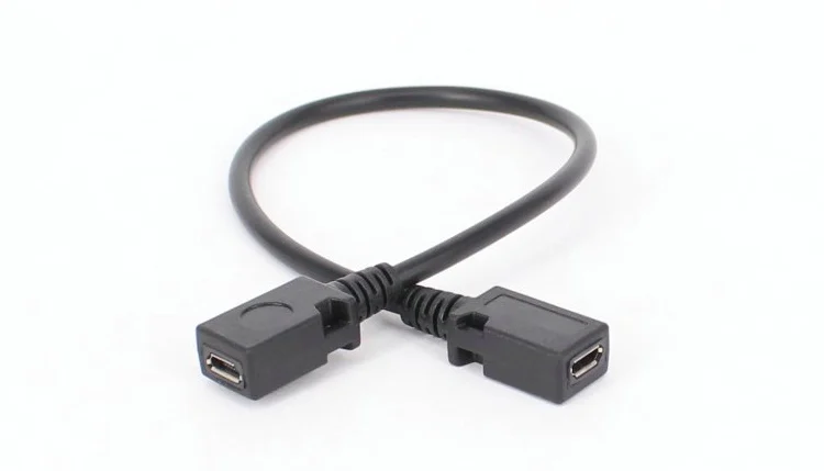 100 шт./лот 25 см USB 2 0 Micro 5p Женский и женский разъем короткий Удлинительный Кабель