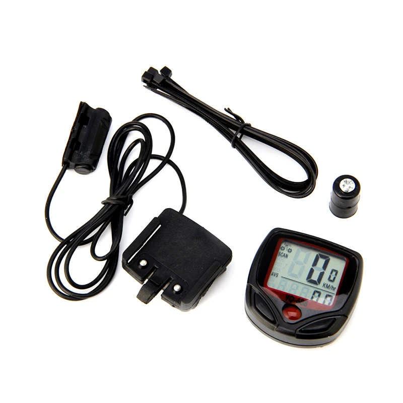 

BGEKTOTH Waterproof 15 Function LCD Bike Bicycle Odometer Speedometer Cycling Speed Meter
