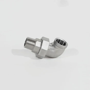 

1" BSP Male x 1" BSP Female Thread 90 Degree Elbow Union Pipe Fitting 304 Stainless Steel Connector For Water Oil Air