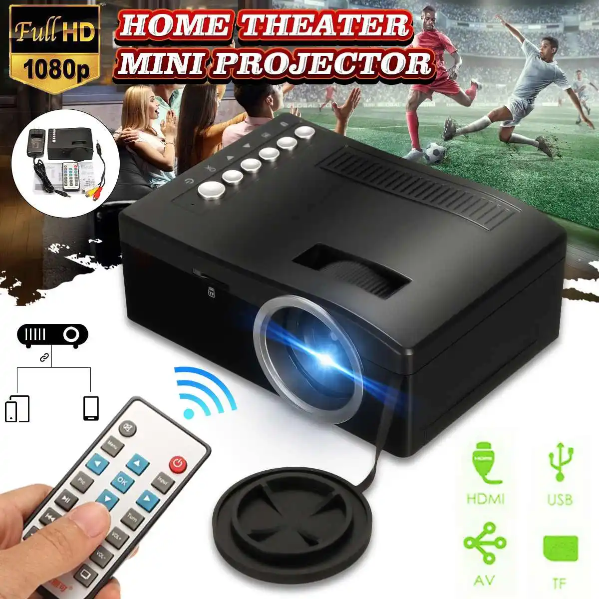 

Mini LCD LED Projector Mini Projector 1080P Video 320x180 Pixel Best Home Proyector home Theater Beamer