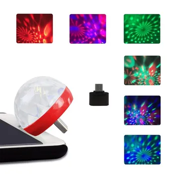 

USB Converter Data Charging Adapter with voice-activated LED stage Mobile phone light For Party Disco Club DJ KTV Xmas Magic#YU