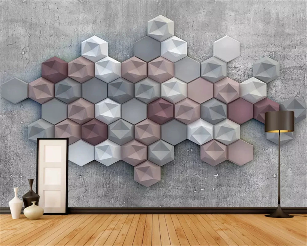 beibehang Fashion decorative painting interior decoration wallpaper 3D retro diamond background wall papers home decor behang
