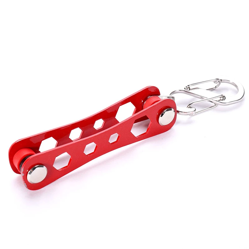 Компактный держатель для ключей и брелок-органайзер Горячая ключница женский и мужской органайзер для ключей - Цвет: Красный