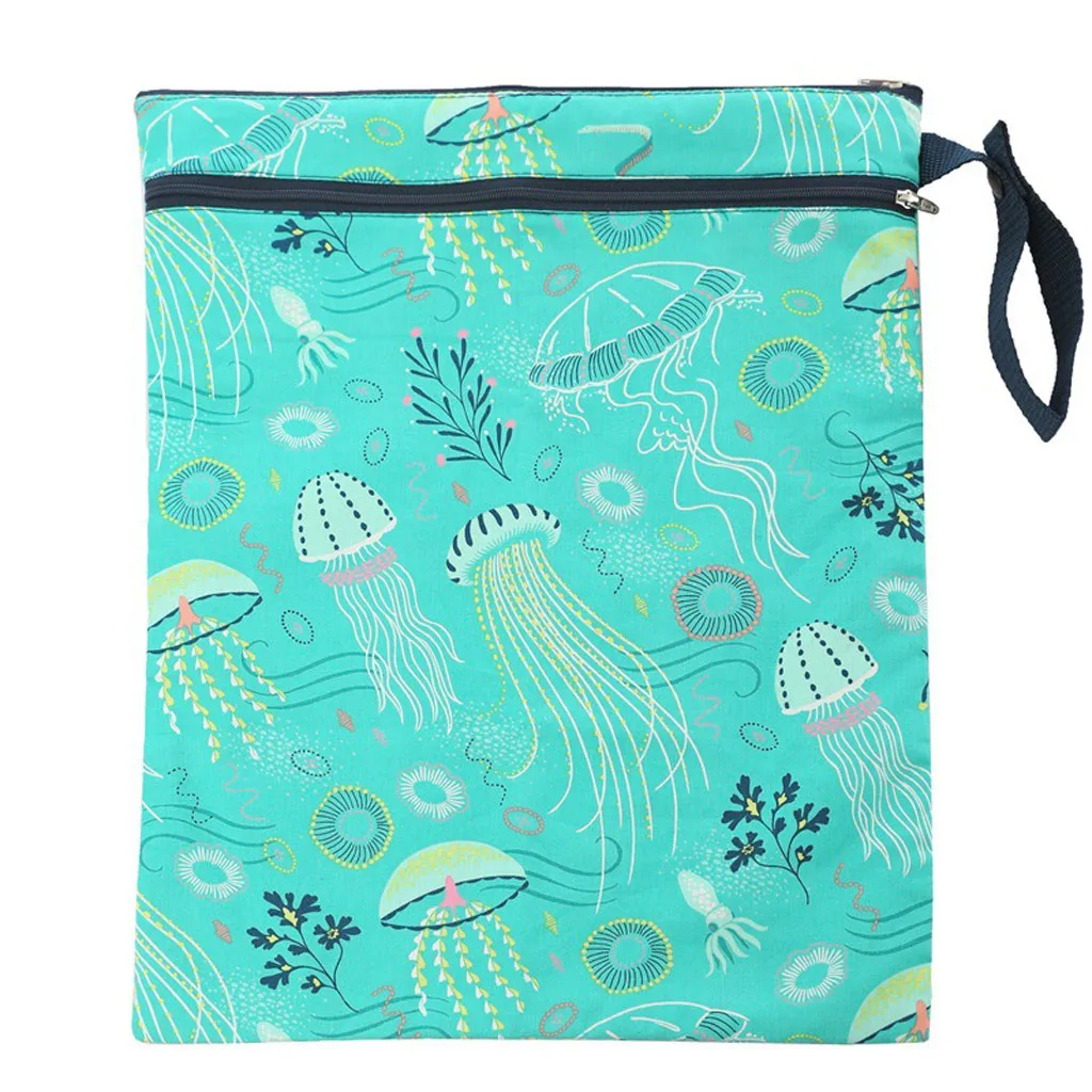 

ARLONEET Printed Pocket Wet Bag Waterproof Reusable Nappy Bags Travel Baby Diaper Mini Size Wet Dry Bags Wetbags J0605