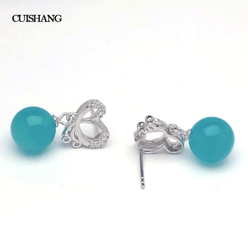 

CSJ Amazonite Drop Earring Sterling 925 Silver for Women Lady Girls Wedding Engagement Anniversary Party Gift Fine Jewelry