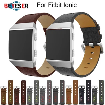 

New Watch Band Genuine Leather straps wrist band accessories men High Quality Watchbands Replacement for Fitbit Ionic Smartwatch