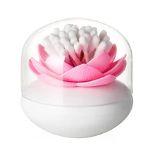 Лотоса цветок Хлопок держатель в форме бутона зубочистка Чехол держатель пластиковый ватный тампон коробка хлопок держатель ваза дома Новинка Декор HG0309