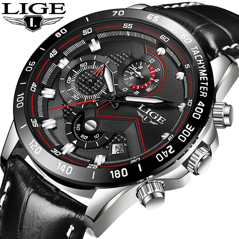 Beste 2018 Relogio Masculino Mannen Horloge Nieuwe LUIK Topmerk Casual Mode Sport Waterdichte Lederen Quartz Klok Man Militaire Horloge