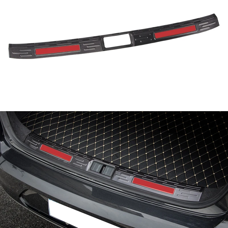 Lsrtw2017 титановый Черный Автомобильный багажник Theshold планки для Volkswagen Passat B8 вариант - Название цвета: inside red mark