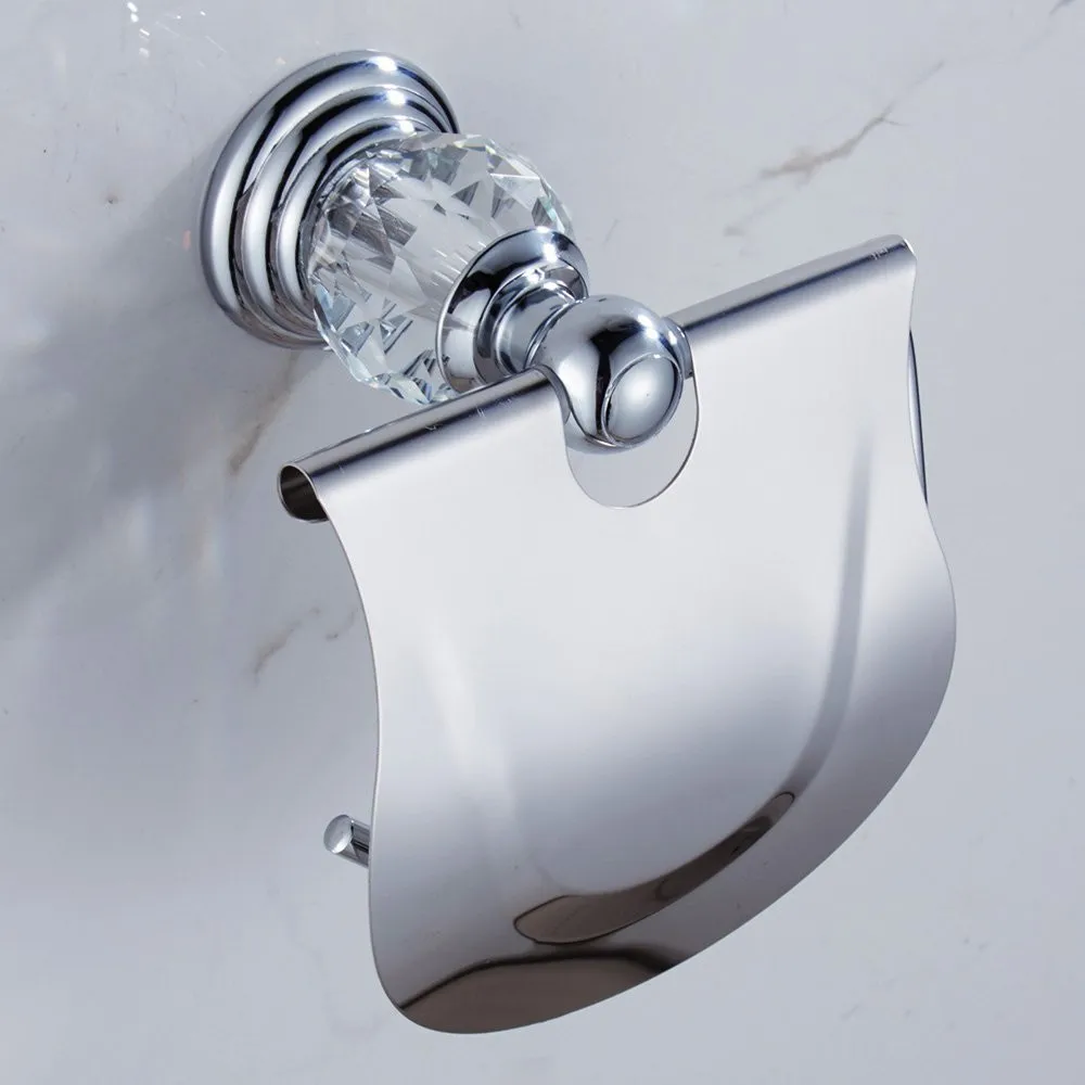 Leyden Bathroom Chrome Zinc Alloy And Crystal Silver Wall Mounted Leyden Bathroom Chrome Zinc Alloy And Crystal Silver Wall Mounted Toilet Paper Holder For Roll Accessories In Holders From Home