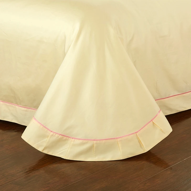 4 шт. queen King size мягкая из египетского хлопка постельный комплект для девочек женские роскошные вышивки цветок комплект постельных