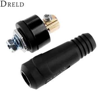 

DRELD 2pcs/set TIG Quick Fitting DKJ10-25 200A Cable Connector-Plug with DKZ10-25 Connector-Socket for TIG Welding Machine