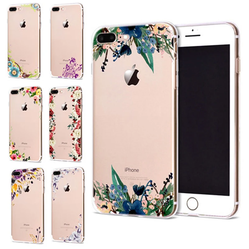 Funda For Apple iPhone 6 6S 7 Plus X 10 Flower Leaf Soft TPU Cover for iPhone 7 Case Original Coque for iPhone 8 Case B336 Funda For Apple iPhone 6 6S 7 Plus X 10 Flower Leaf Soft TPU Cover for iPhone 7 Case Original Coque for iPhone 8 Case B336