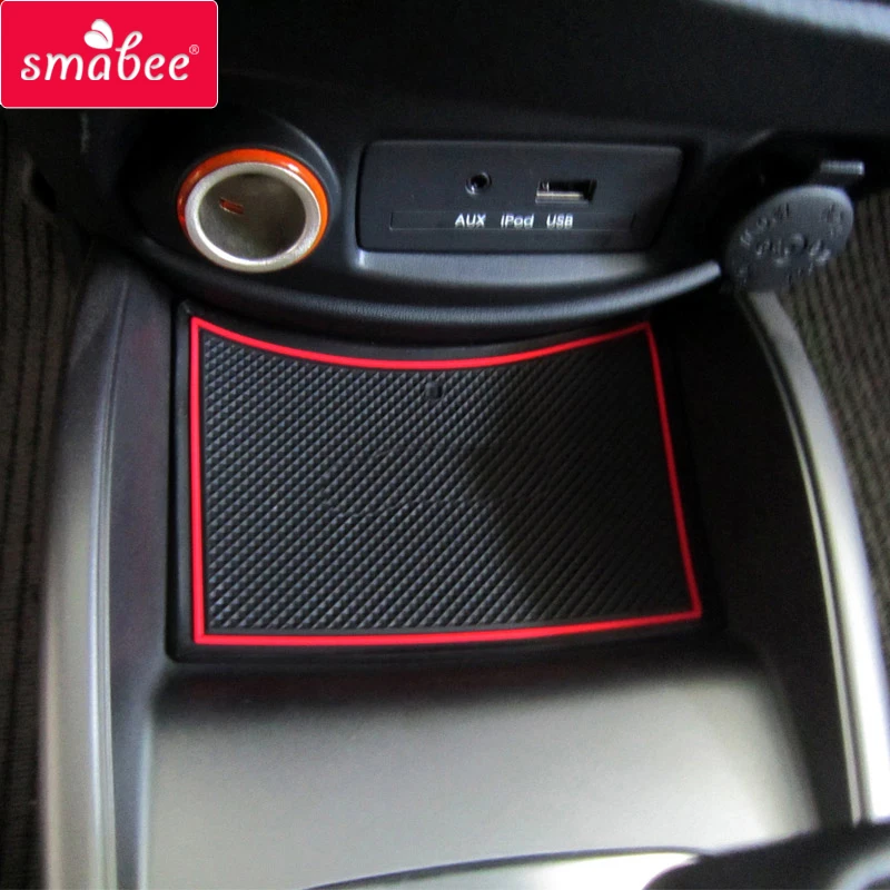

smabee car Non-slip Latex Mats for KIA Soul Gate Slot Pad Automotive Interior Anti-slip Coaster Dust Cushion