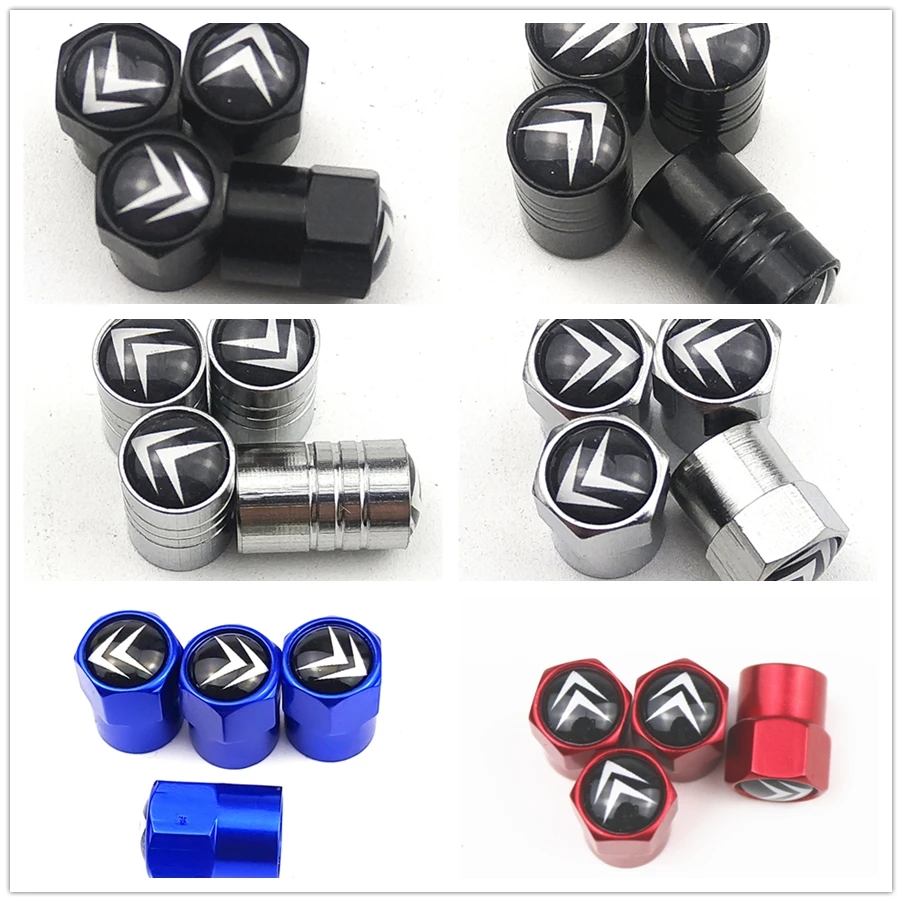 

2019 New Wheel Caps Theftproof Metal Car Wheel Tires Valves Tyre Stem Air valve Caps Airtight Cove for Citroen car accessories